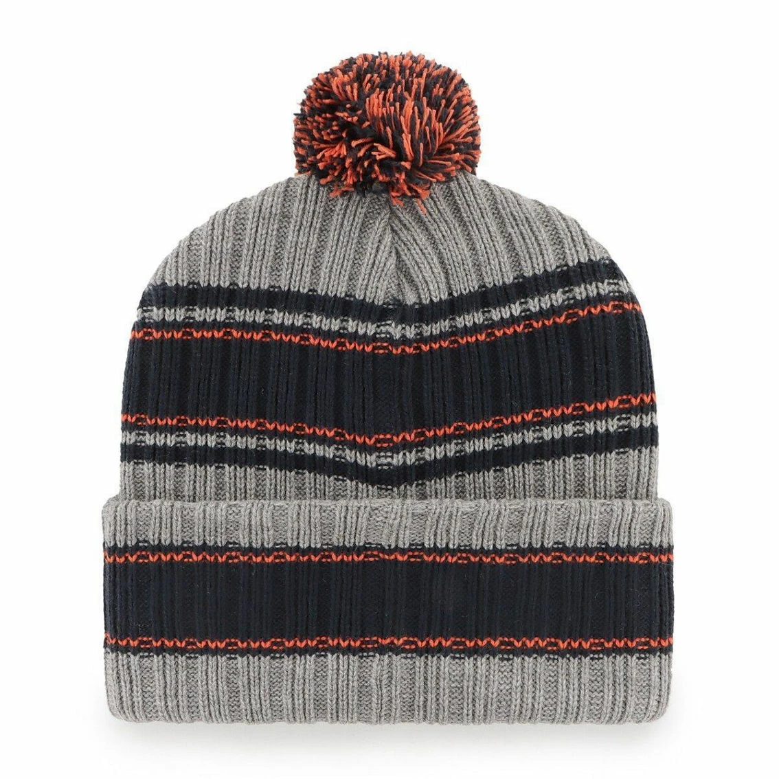 Men's '47 Graphite Chicago Bears Rexford Cuffed Knit Hat With Pom 5 Men's '47 Graphite Chicago Bears Rexford Cuffed Knit Hat With Pom - Image 3
