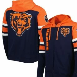 Starter Men's Navy Chicago Bears Extreme Full-Zip Hoodie Jacket