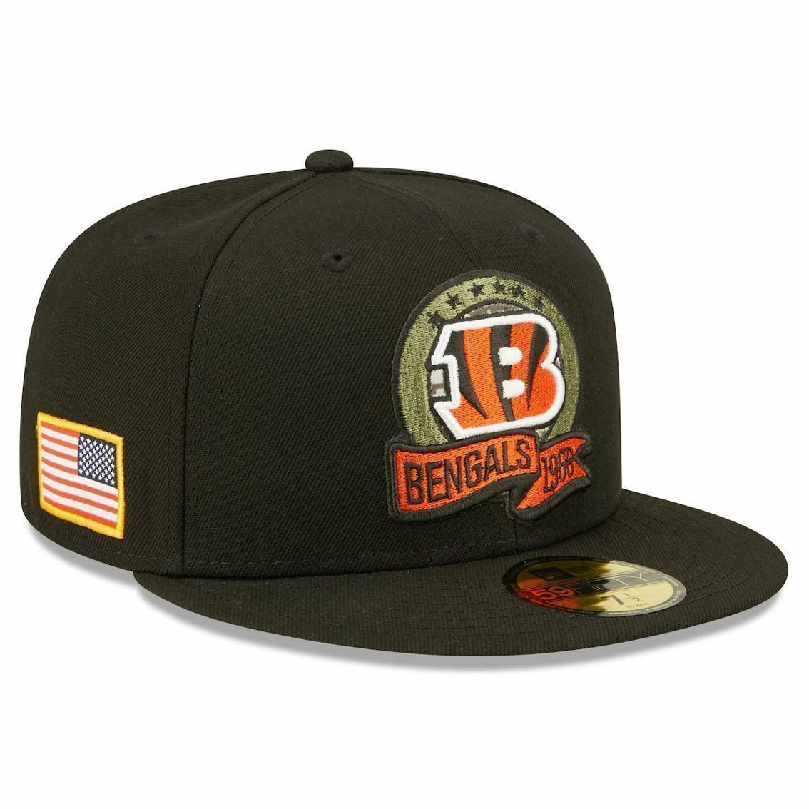 New Era Men's Black Cincinnati Bengals 2022 Salute To Service 59FIFTY Fitted Hat 3 New Era Men's Black Cincinnati Bengals 2022 Salute To Service 59FIFTY Fitted Hat