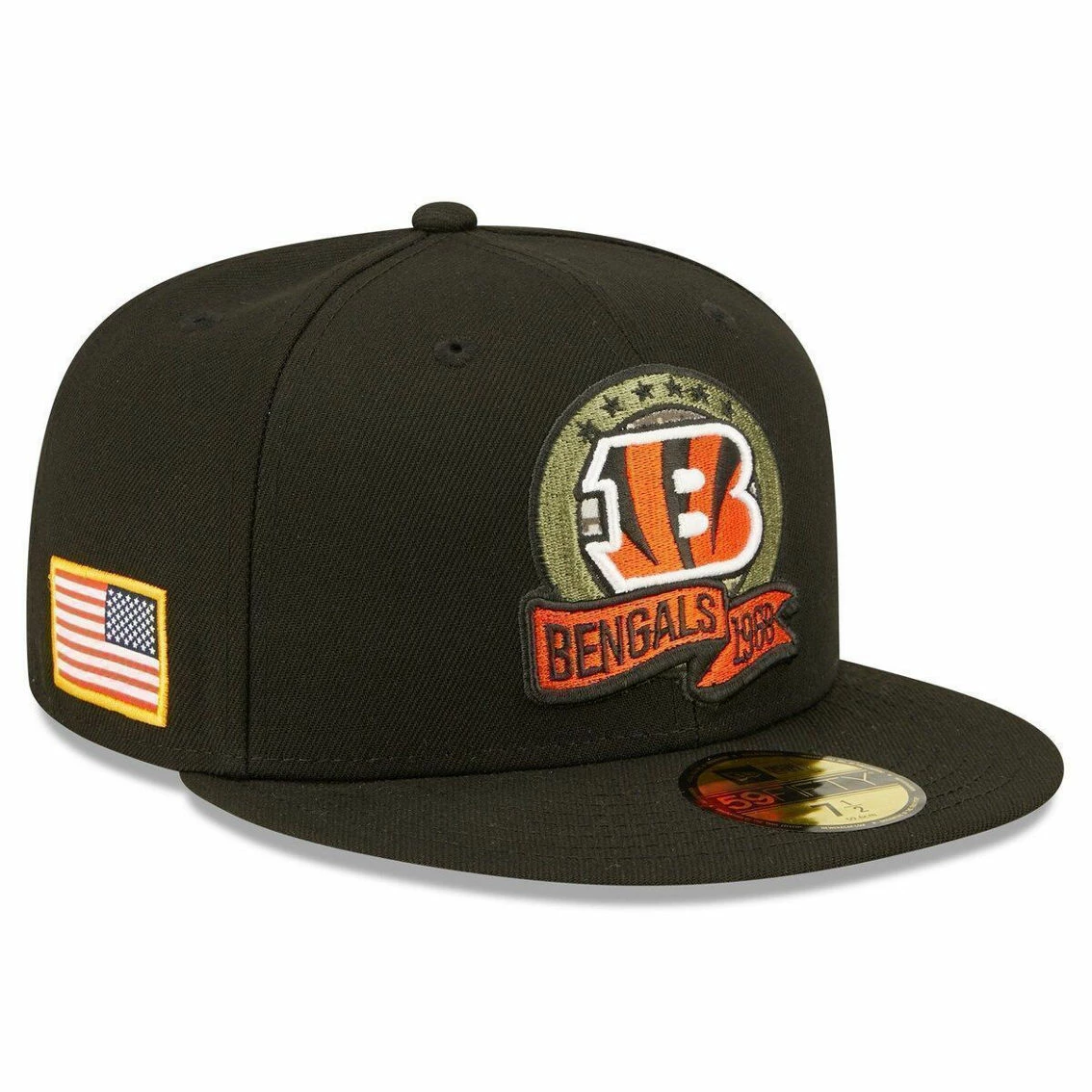 New Era Men's Black Cincinnati Bengals 2022 Salute To Service 59FIFTY Fitted Hat 4 New Era Men's Black Cincinnati Bengals 2022 Salute To Service 59FIFTY Fitted Hat - Image 2