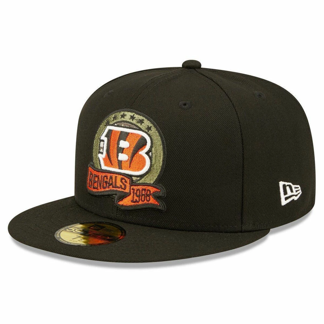 New Era Men's Black Cincinnati Bengals 2022 Salute To Service 59FIFTY Fitted Hat 6 New Era Men's Black Cincinnati Bengals 2022 Salute To Service 59FIFTY Fitted Hat - Image 4