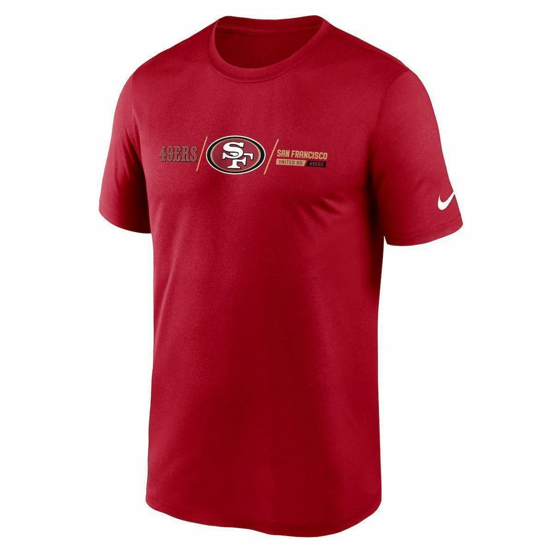 Men's Nike Scarlet San Francisco 49ers Horizontal Lockup Legend Performance T-Shirt 5 Men's Nike Scarlet San Francisco 49ers Horizontal Lockup Legend Performance T-Shirt - Image 3