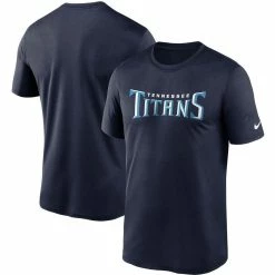 Nike Men's Navy Tennessee Titans Wordmark Legend Performance T-Shirt