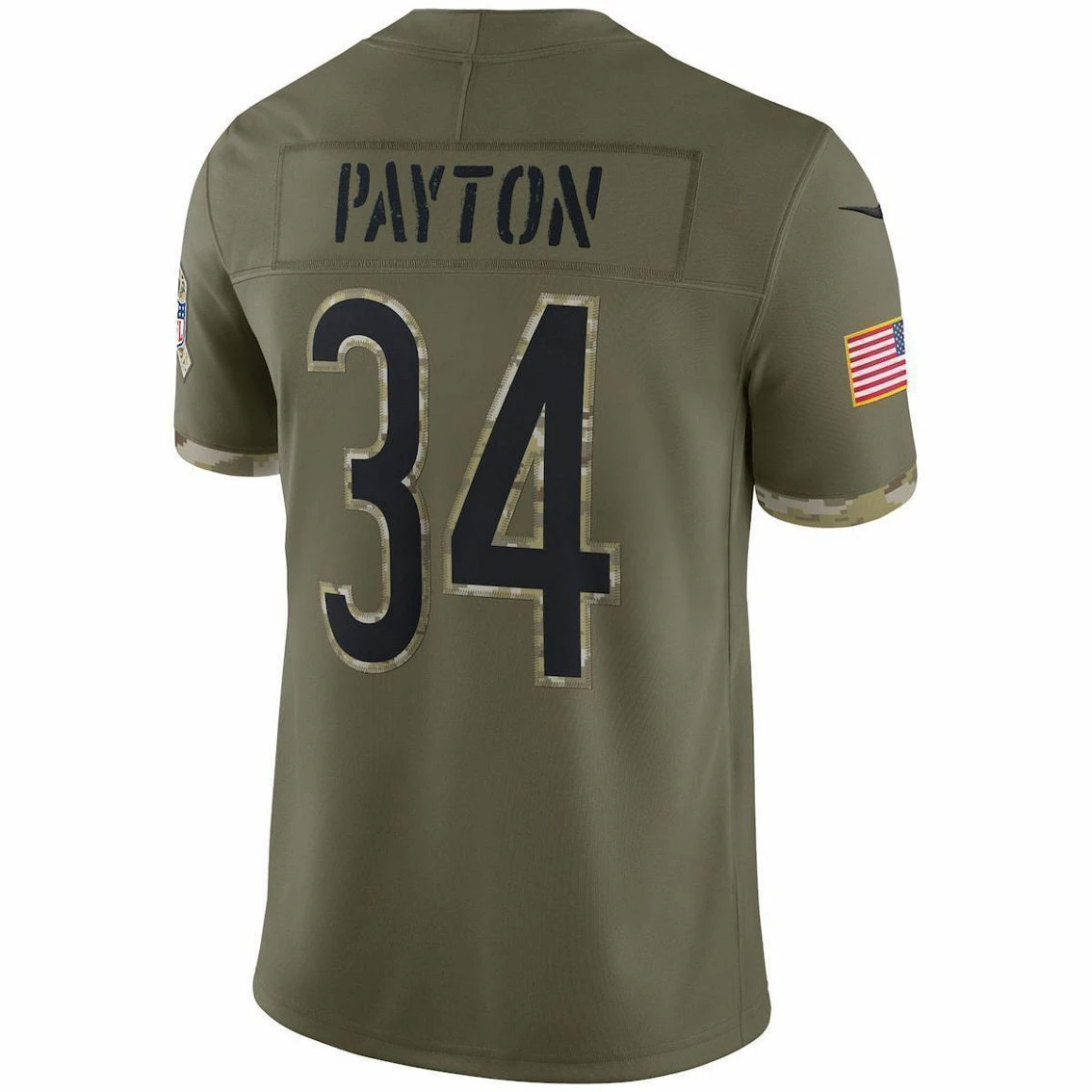 Nike Men's Walter Payton Olive Chicago Bears 2022 Salute To Service Retired Player Limited Jersey 6 Nike Men's Walter Payton Olive Chicago Bears 2022 Salute To Service Retired Player Limited Jersey - Image 4