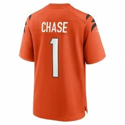 Nike Men's Ja'Marr Chase Orange Cincinnati Bengals Alternate Game Jersey -Fanatics DSCO1151453745 2294 ALT3