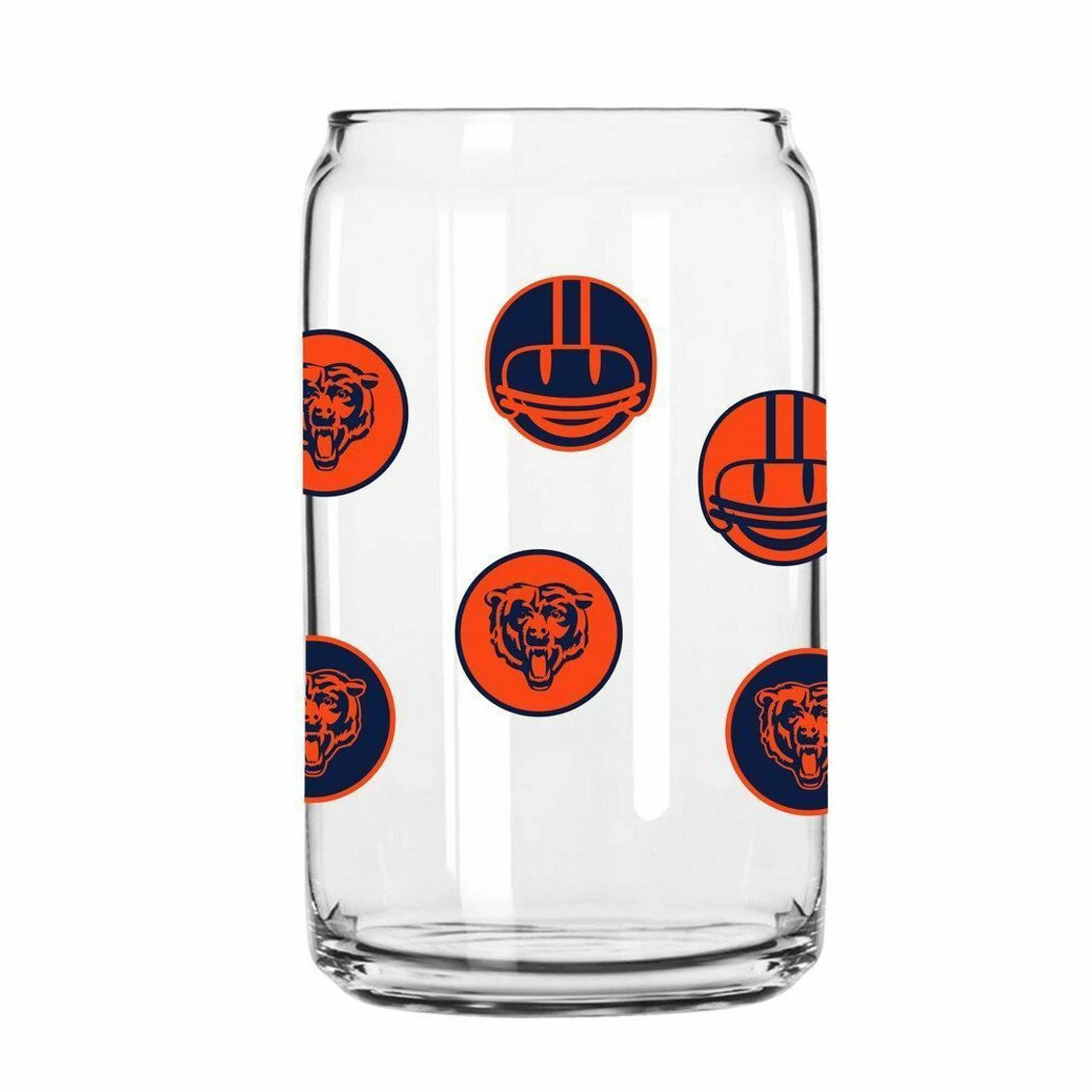Logo Brands Chicago Bears 16oz. Smiley Can Glass 4 Logo Brands Chicago Bears 16oz. Smiley Can Glass - Image 2