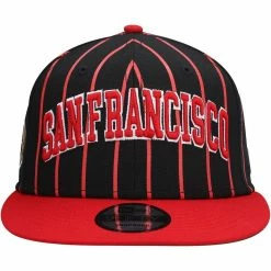 New Era Men's Black/Scarlet San Francisco 49ers Pinstripe City Arch 9FIFTY Snapback Hat 8 New Era Men's Black/Scarlet San Francisco 49ers Pinstripe City Arch 9FIFTY Snapback Hat -Fanatics DSCO1151478395 1007 ALT2