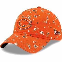 New Era Women's Orange Chicago Bears Floral 9TWENTY Adjustable Hat