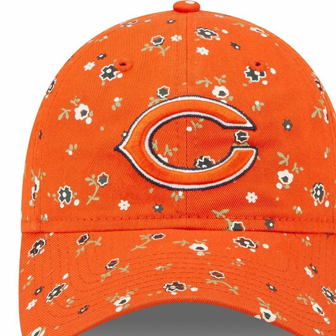 New Era Women's Orange Chicago Bears Floral 9TWENTY Adjustable Hat 5 New Era Women's Orange Chicago Bears Floral 9TWENTY Adjustable Hat - Image 3