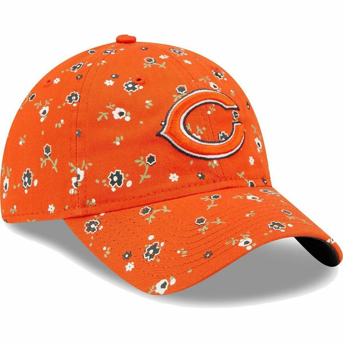 New Era Women's Orange Chicago Bears Floral 9TWENTY Adjustable Hat 6 New Era Women's Orange Chicago Bears Floral 9TWENTY Adjustable Hat - Image 4