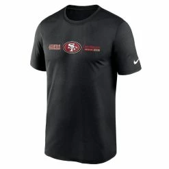 Nike Men's Black San Francisco 49ers Horizontal Lockup Legend Performance T-Shirt -Fanatics DSCO1151839631 1007 ALT2