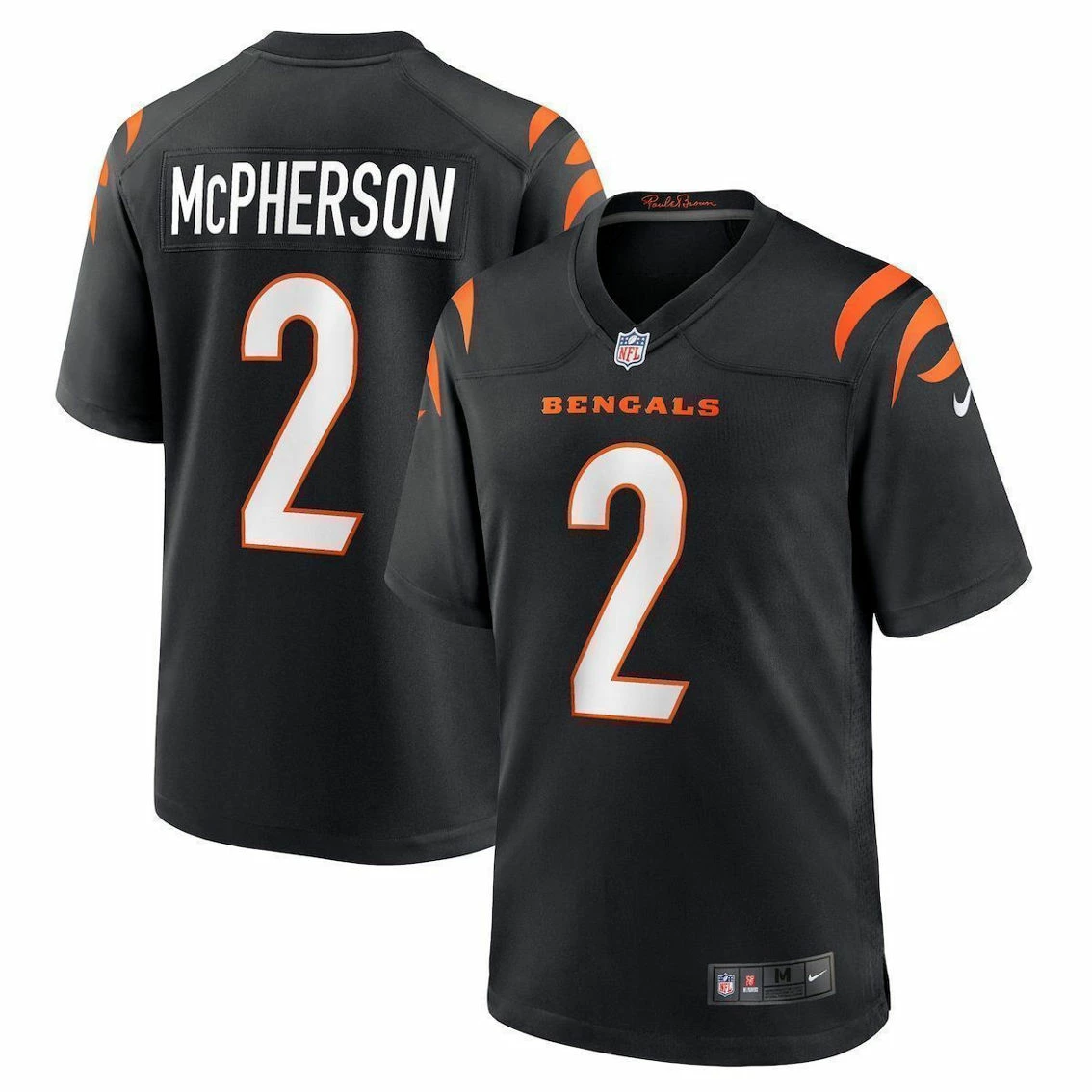 Nike Men's Evan McPherson Black Cincinnati Bengals Game Jersey 3 Nike Men's Evan McPherson Black Cincinnati Bengals Game Jersey