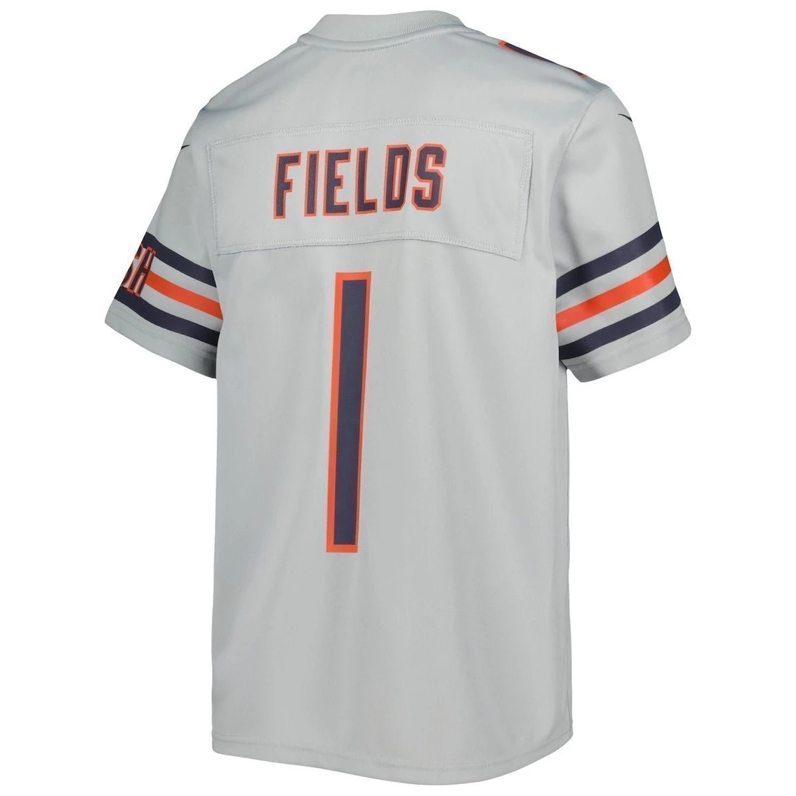 Nike Youth Justin Fields Gray Chicago Bears Inverted Game Jersey 6 Nike Youth Justin Fields Gray Chicago Bears Inverted Game Jersey - Image 4