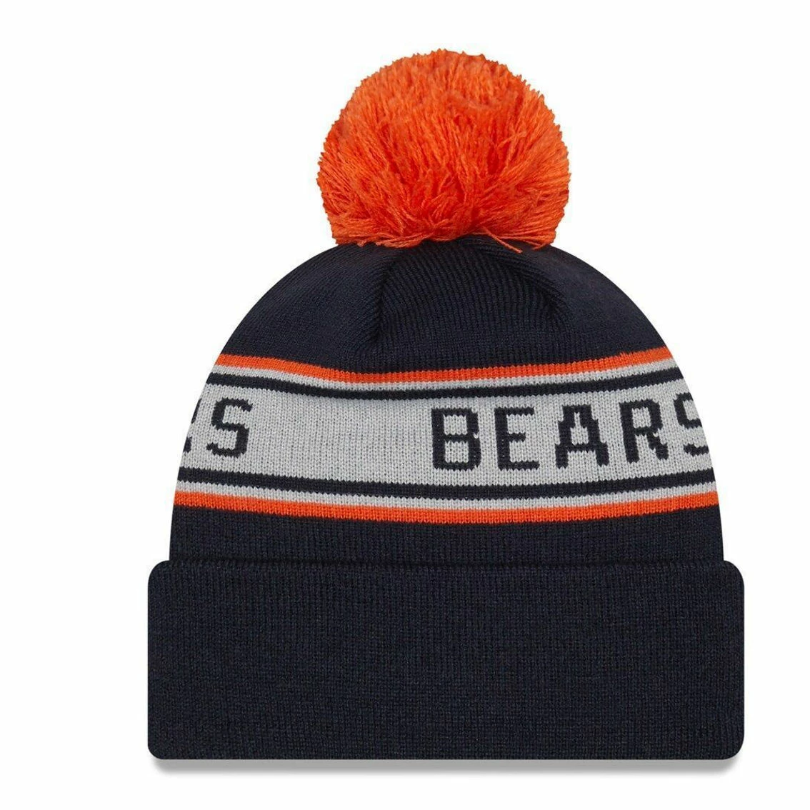 New Era Men's Navy Chicago Bears Repeat Cuffed Knit Hat With Pom 5 New Era Men's Navy Chicago Bears Repeat Cuffed Knit Hat With Pom - Image 3