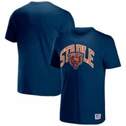 Staple Men's NFL X Navy Chicago Bears Logo Lockup T-Shirt