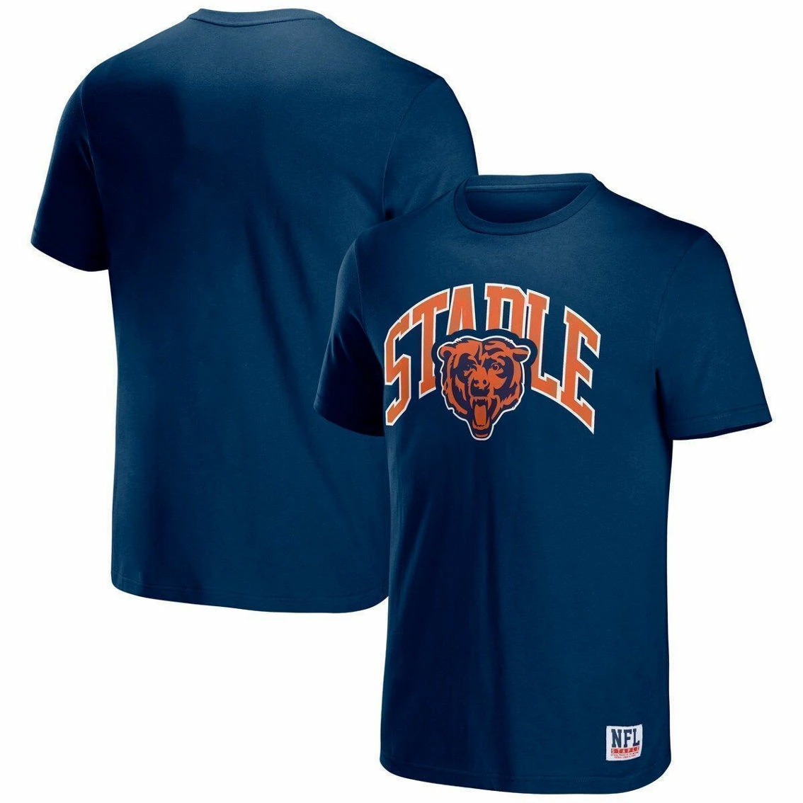 Staple Men's NFL X Navy Chicago Bears Logo Lockup T-Shirt 3 Staple Men's NFL X Navy Chicago Bears Logo Lockup T-Shirt