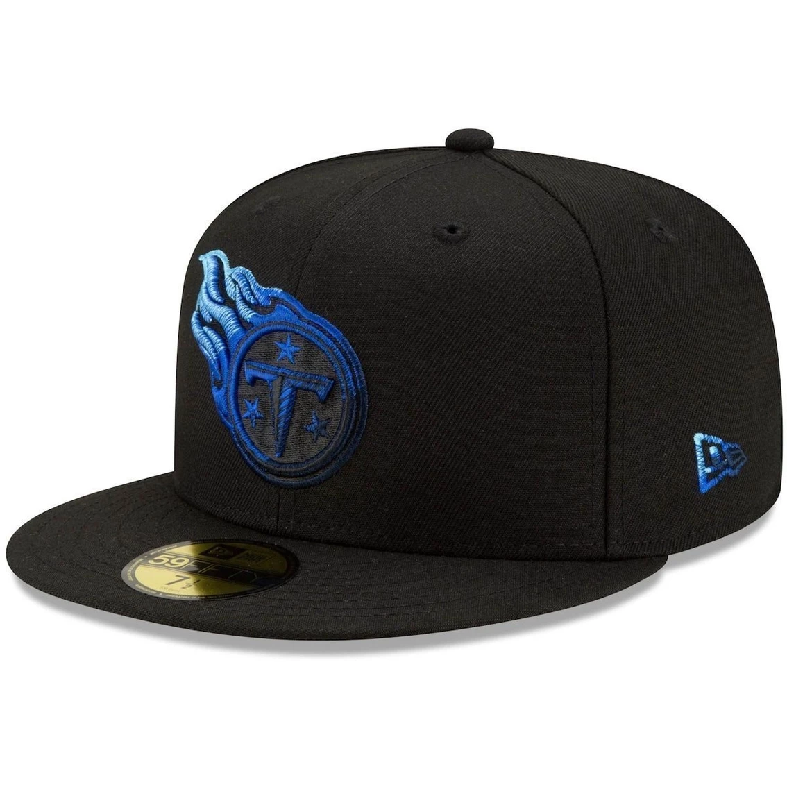 New Era Men's Black Tennessee Titans Logo Color Dim 59FIFTY Fitted Hat 3 New Era Men's Black Tennessee Titans Logo Color Dim 59FIFTY Fitted Hat