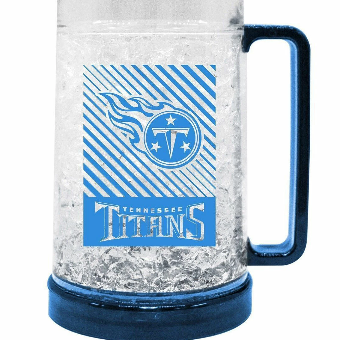 Logo Brands Tennessee Titans 16oz. Wordmark Freezer Mug 4 Logo Brands Tennessee Titans 16oz. Wordmark Freezer Mug - Image 2