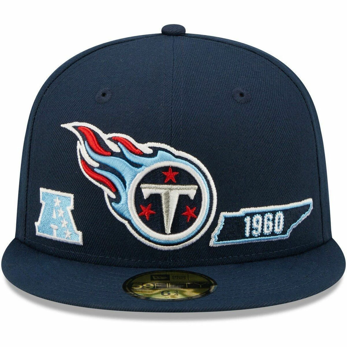 New Era Men's Navy Tennessee Titans Identity 59FIFTY Fitted Hat 5 New Era Men's Navy Tennessee Titans Identity 59FIFTY Fitted Hat - Image 3