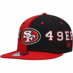 New Era Men's Scarlet/Black San Francisco 49ers Team Split 9FIFTY Snapback Hat 7 New Era Men's Scarlet/Black San Francisco 49ers Team Split 9FIFTY Snapback Hat -Fanatics DSCO1152076045 EH7S ALT1