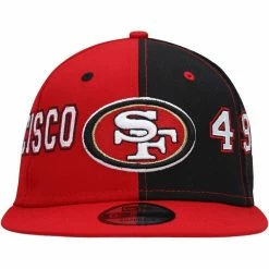 New Era Men's Scarlet/Black San Francisco 49ers Team Split 9FIFTY Snapback Hat 8 New Era Men's Scarlet/Black San Francisco 49ers Team Split 9FIFTY Snapback Hat -Fanatics DSCO1152076045 EH7S ALT2