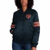 Starter Women's Navy Chicago Bears Line Up Satin Full-Snap Varsity Jacket 2 Starter Women's Navy Chicago Bears Line Up Satin Full-Snap Varsity Jacket -Fanatics DSCO1152090974 1320