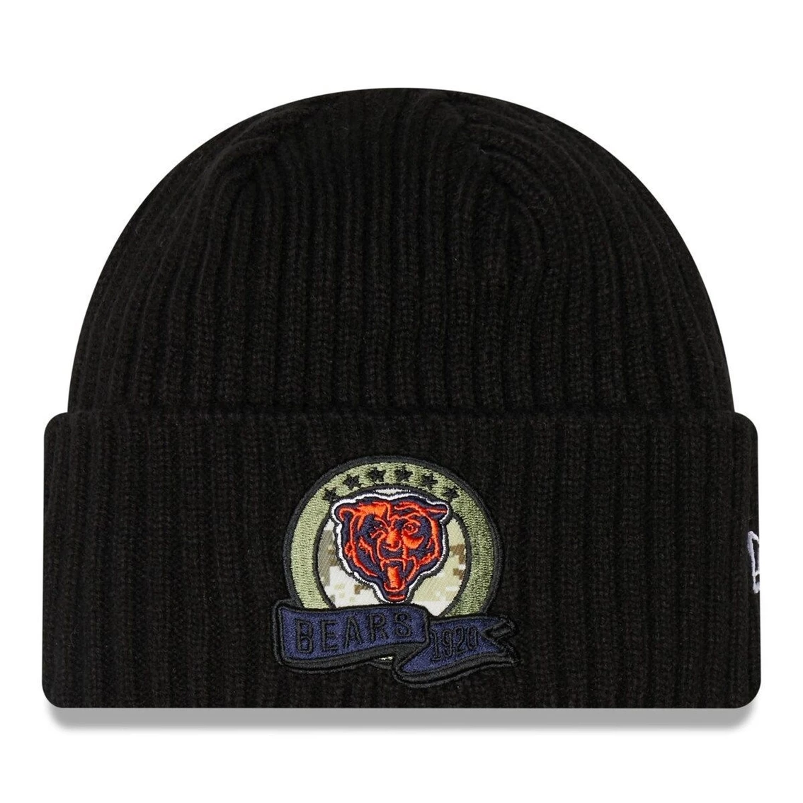 New Era Youth Black Chicago Bears 2022 Salute To Service Knit Hat 3 New Era Youth Black Chicago Bears 2022 Salute To Service Knit Hat