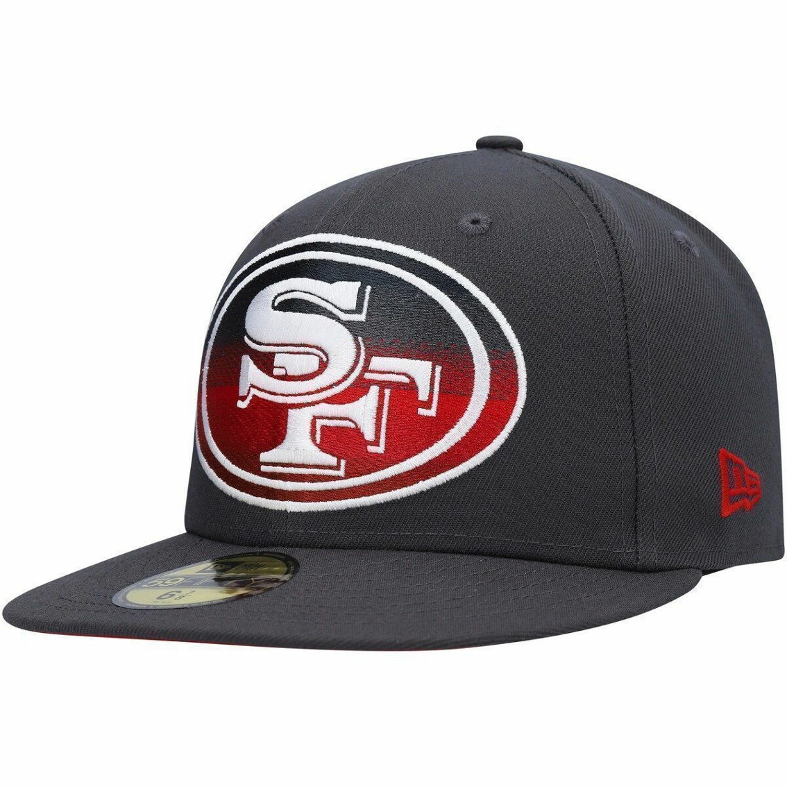 New Era Men's Graphite San Francisco 49ers Color Dim 59FIFTY Fitted Hat 4 New Era Men's Graphite San Francisco 49ers Color Dim 59FIFTY Fitted Hat - Image 2