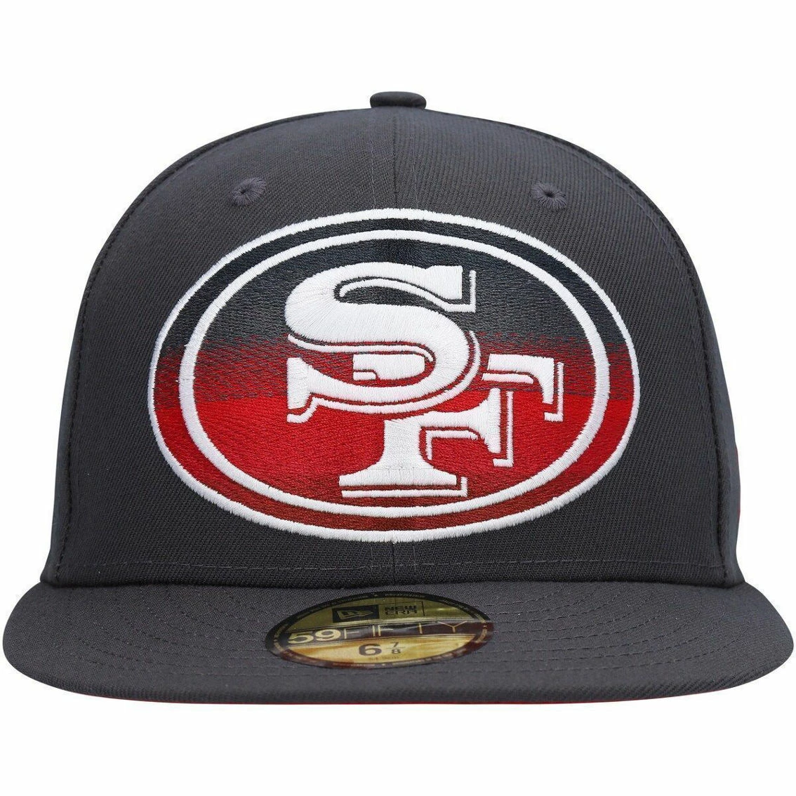 New Era Men's Graphite San Francisco 49ers Color Dim 59FIFTY Fitted Hat 5 New Era Men's Graphite San Francisco 49ers Color Dim 59FIFTY Fitted Hat - Image 3