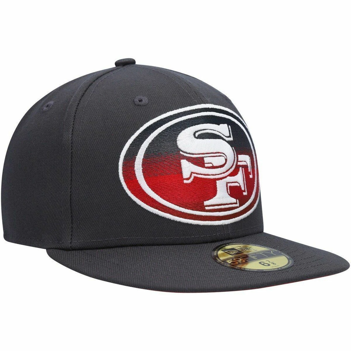 New Era Men's Graphite San Francisco 49ers Color Dim 59FIFTY Fitted Hat 6 New Era Men's Graphite San Francisco 49ers Color Dim 59FIFTY Fitted Hat - Image 4