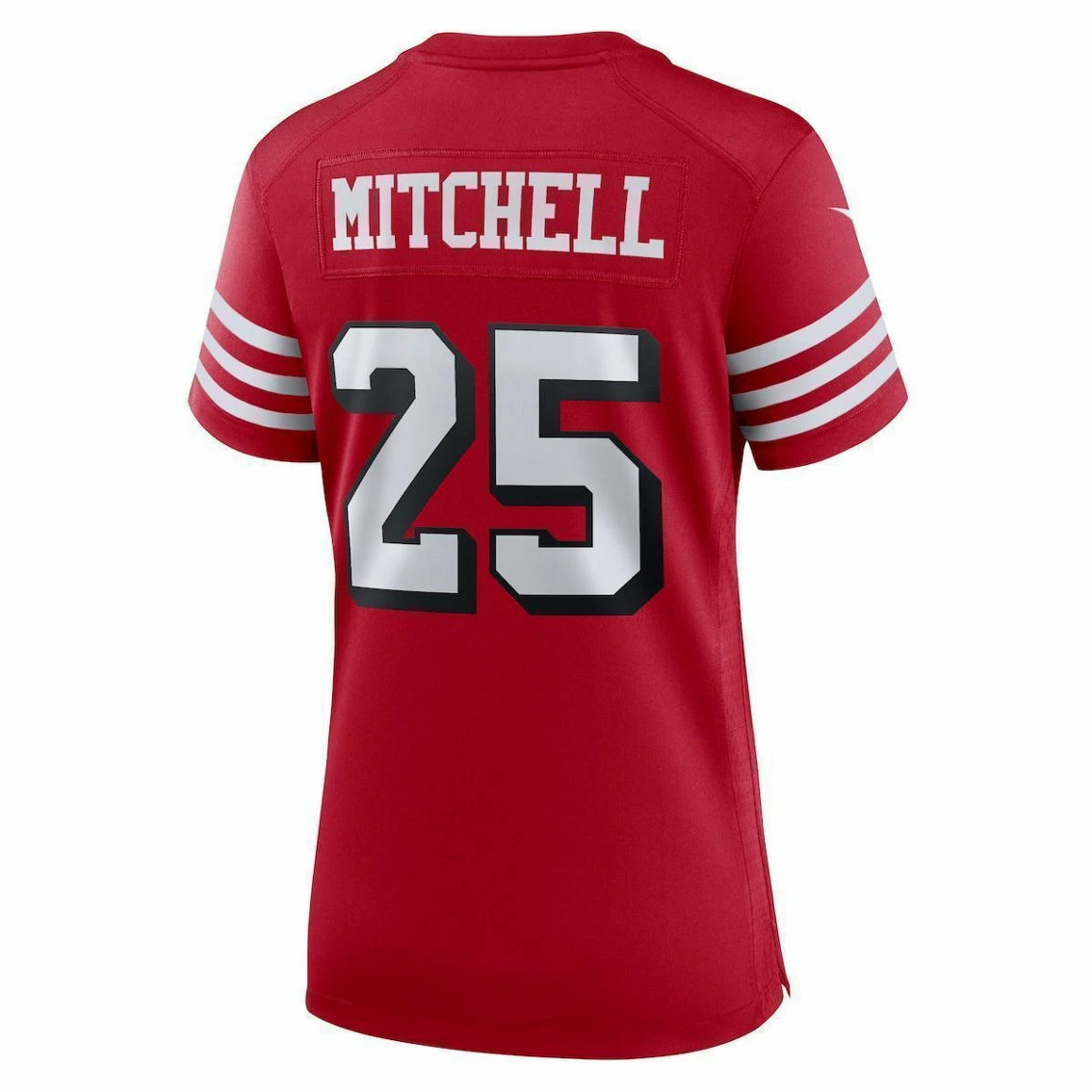 Nike Women's Elijah Mitchell Scarlet San Francisco 49ers Alternate Team Game Jersey 6 Nike Women's Elijah Mitchell Scarlet San Francisco 49ers Alternate Team Game Jersey - Image 4