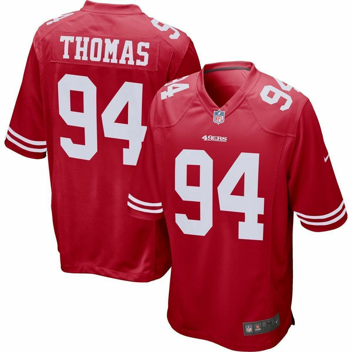 Nike Men's Solomon Thomas Scarlet San Francisco 49ers Player Game Jersey 4 Nike Men's Solomon Thomas Scarlet San Francisco 49ers Player Game Jersey - Image 2