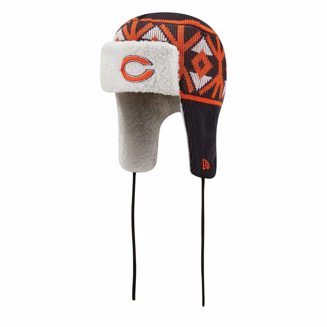 New Era Men's Navy Chicago Bears Knit Trapper Hat 4 New Era Men's Navy Chicago Bears Knit Trapper Hat - Image 2