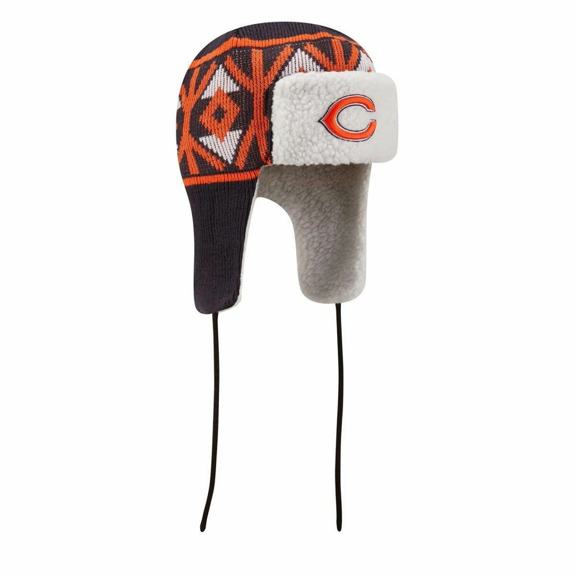 New Era Men's Navy Chicago Bears Knit Trapper Hat 6 New Era Men's Navy Chicago Bears Knit Trapper Hat - Image 4