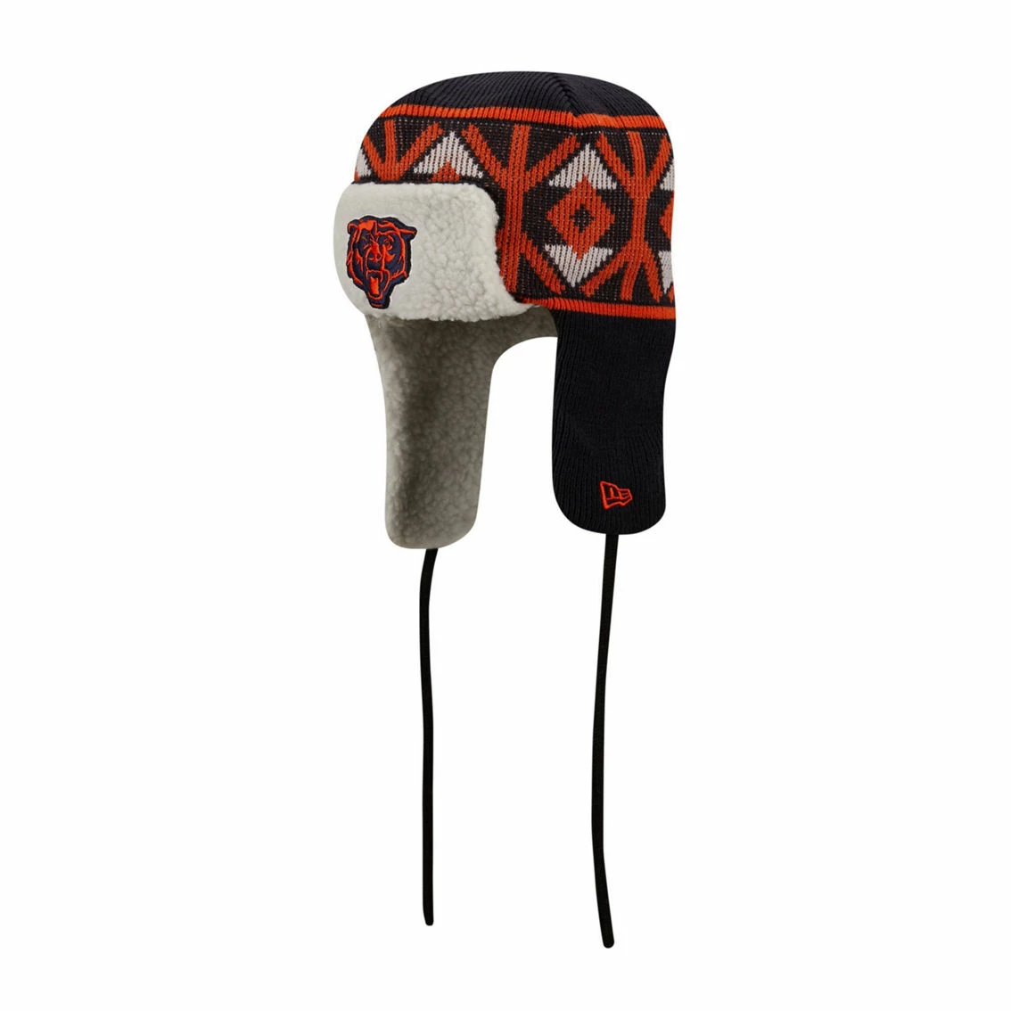 New Era Men's Navy Chicago Bears Team Logo Knit Trapper Hat 3 New Era Men's Navy Chicago Bears Team Logo Knit Trapper Hat