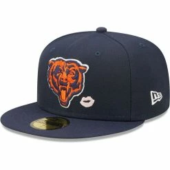 New Era Men's Navy Chicago Bears Lips 59FIFTY Fitted Hat -Fanatics DSCO1152521331 1320 ALT1