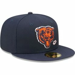 New Era Men's Navy Chicago Bears Lips 59FIFTY Fitted Hat -Fanatics DSCO1152521331 1320 ALT3