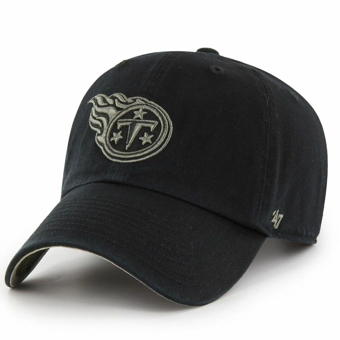 '47 Men's Black Tennessee Titans Ballpark Clean Up Adjustable Hat 4 '47 Men's Black Tennessee Titans Ballpark Clean Up Adjustable Hat - Image 2