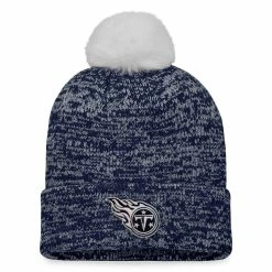 Fanatics Branded Women's Navy Tennessee Titans Iconic Cuffed Knit Hat With Pom