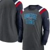 Nike Men's Heathered Charcoal/Navy Tennessee Titans Tri-Blend Raglan Athletic Long Sleeve Fashion T-Shirt 2 Nike Men's Heathered Charcoal/Navy Tennessee Titans Tri-Blend Raglan Athletic Long Sleeve Fashion T-Shirt -Fanatics DSCO1152595896 4135