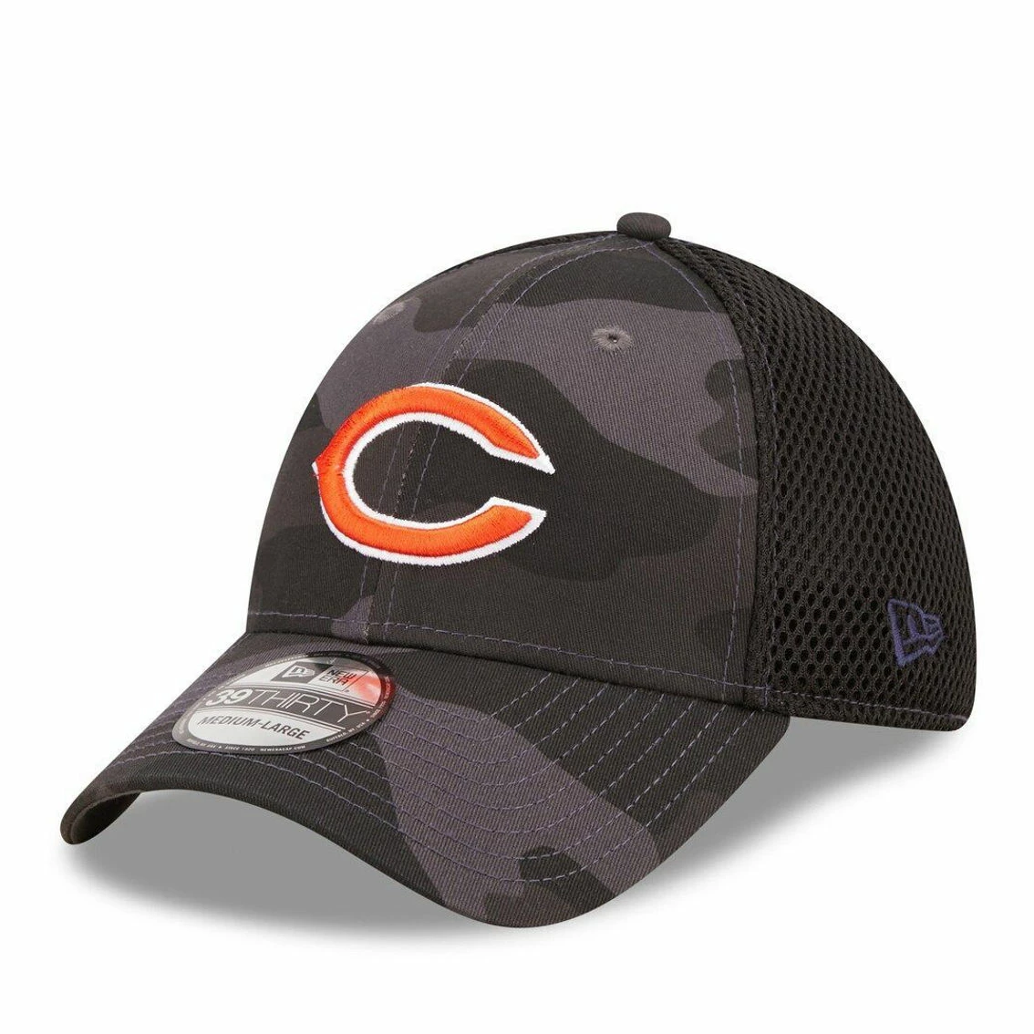 New Era Men's Camo/Black Chicago Bears Logo Neo 39THIRTY Flex Hat 4 New Era Men's Camo/Black Chicago Bears Logo Neo 39THIRTY Flex Hat - Image 2