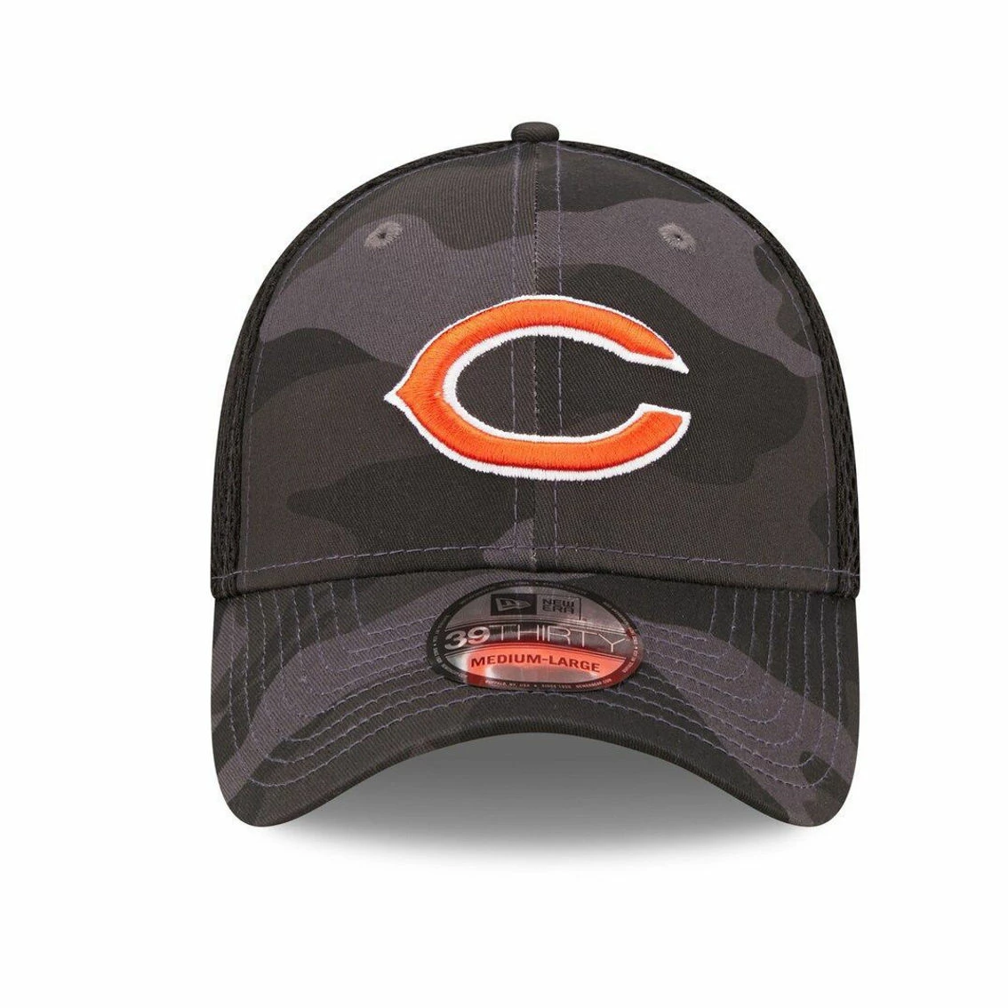 New Era Men's Camo/Black Chicago Bears Logo Neo 39THIRTY Flex Hat 5 New Era Men's Camo/Black Chicago Bears Logo Neo 39THIRTY Flex Hat - Image 3
