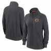Women's Nike Charcoal Chicago Bears Premium Raglan Performance Half-Zip Sweatshirt