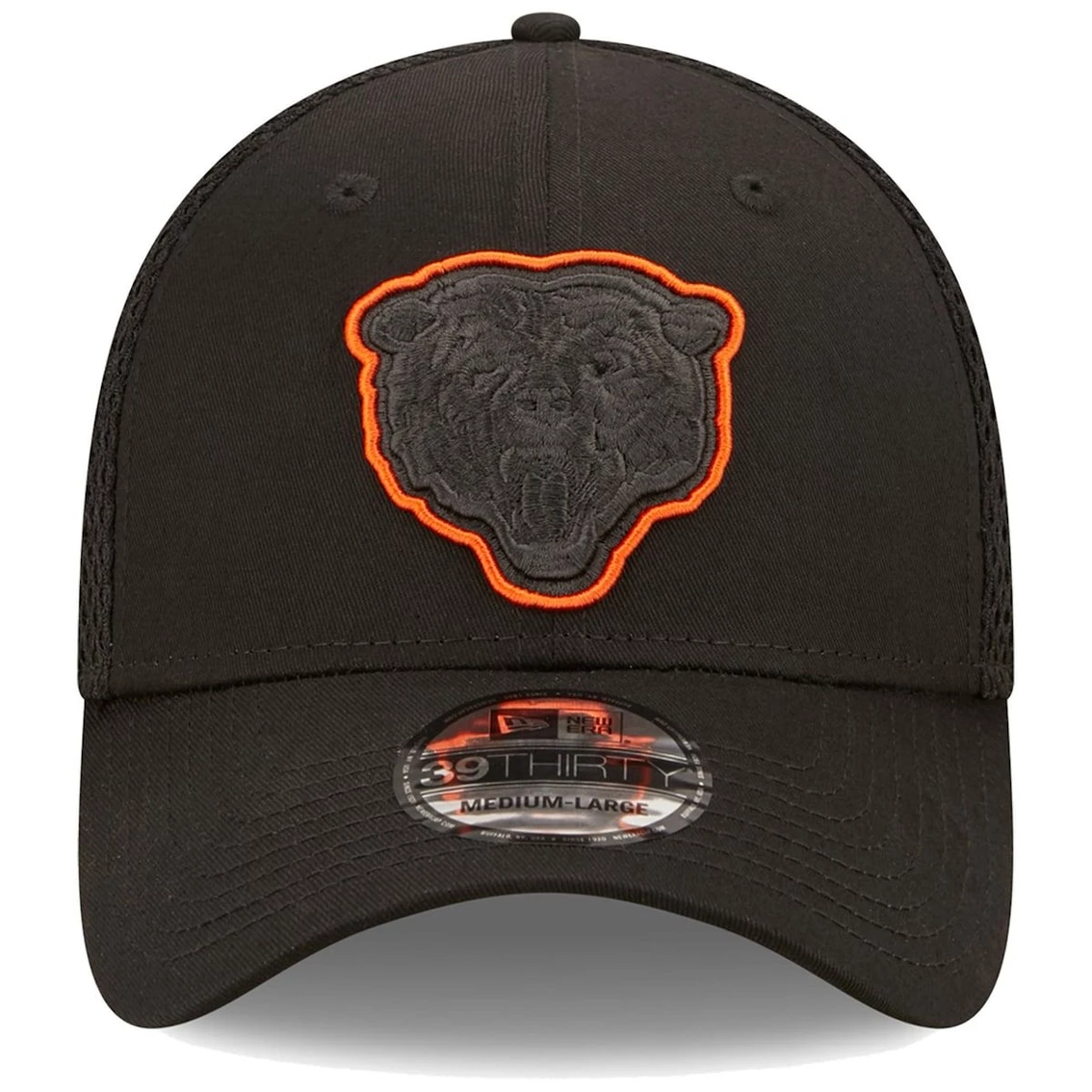Men's New Era Black Chicago Bears Team Neo 39THIRTY Flex Hat 5 Men's New Era Black Chicago Bears Team Neo 39THIRTY Flex Hat - Image 3
