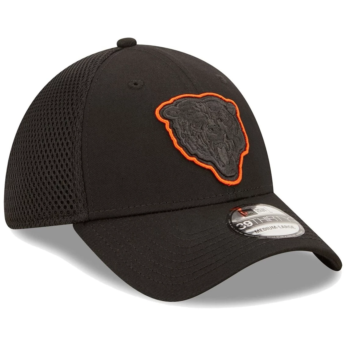 Men's New Era Black Chicago Bears Team Neo 39THIRTY Flex Hat 6 Men's New Era Black Chicago Bears Team Neo 39THIRTY Flex Hat - Image 4