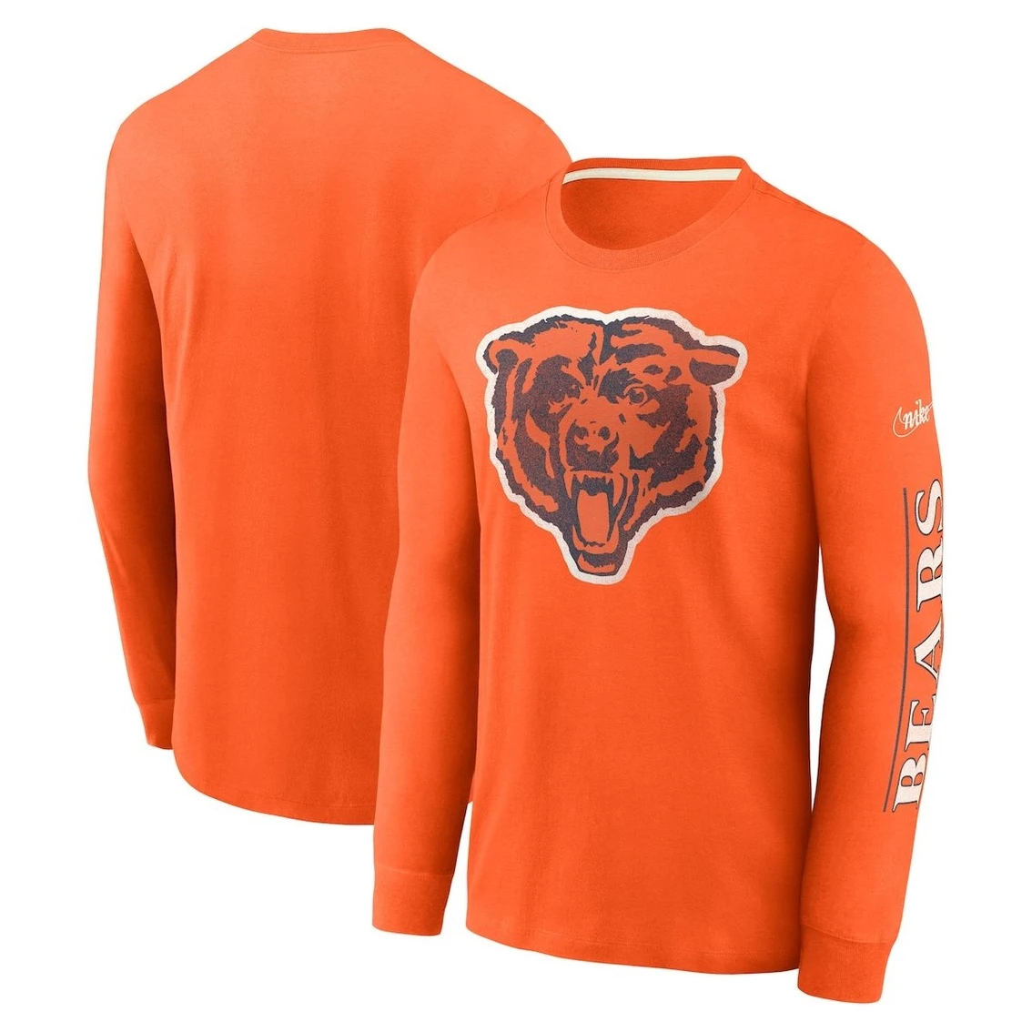 Nike Men's Orange Chicago Bears Fashion Tri-Blend Long Sleeve T-Shirt 3 Nike Men's Orange Chicago Bears Fashion Tri-Blend Long Sleeve T-Shirt