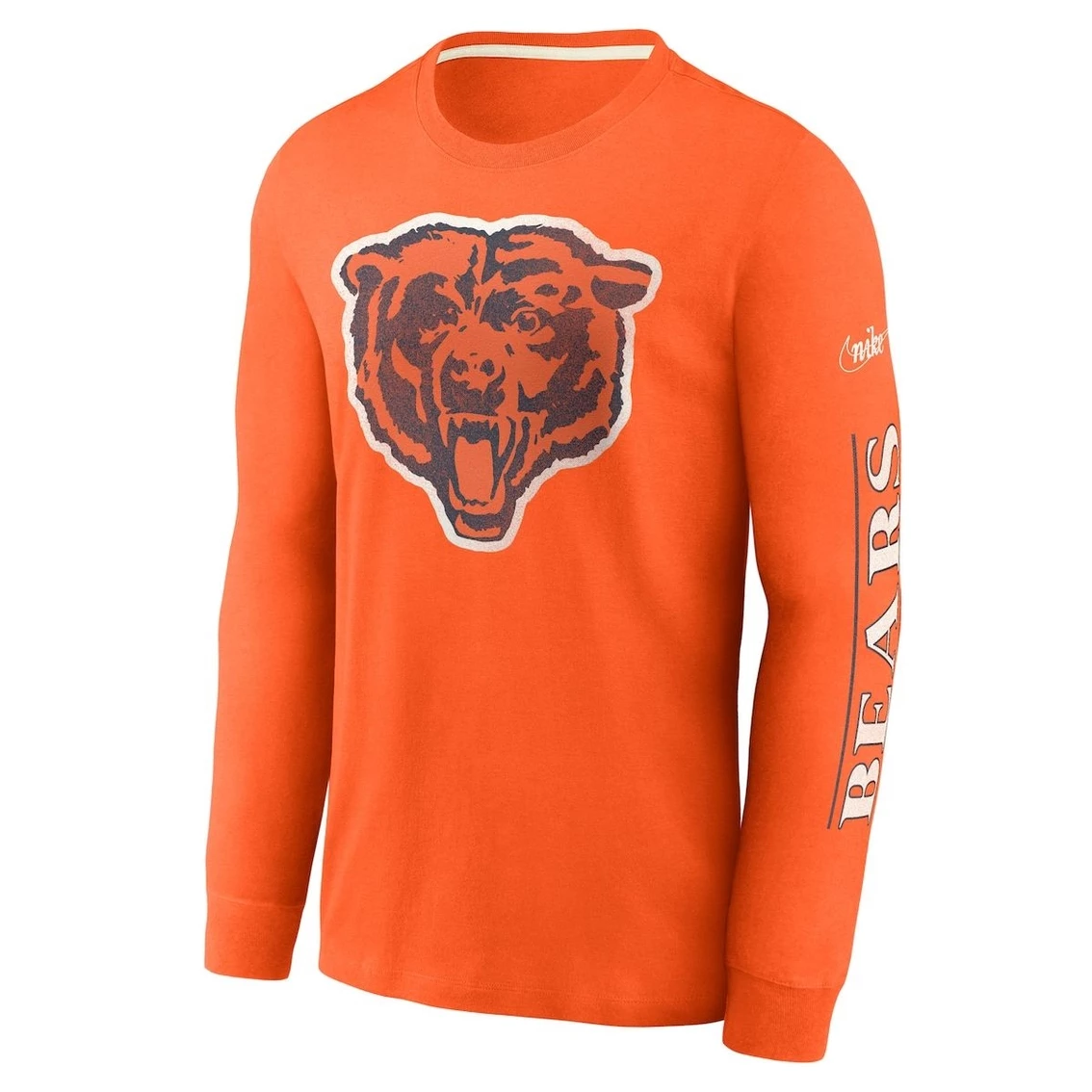 Nike Men's Orange Chicago Bears Fashion Tri-Blend Long Sleeve T-Shirt 5 Nike Men's Orange Chicago Bears Fashion Tri-Blend Long Sleeve T-Shirt - Image 3