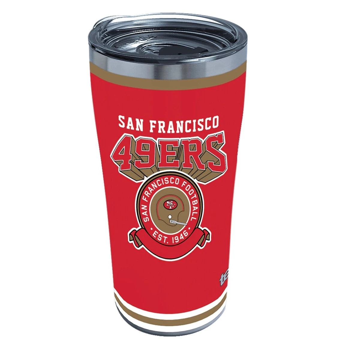 Tervis San Francisco 49ers 20oz. Vintage Stainless Steel Tumbler 4 Tervis San Francisco 49ers 20oz. Vintage Stainless Steel Tumbler - Image 2