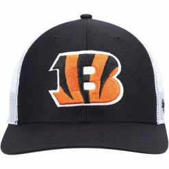 Men's '47 Black/White Cincinnati Bengals Trucker Snapback Hat -Fanatics DSCO1152705622 1007 ALT2