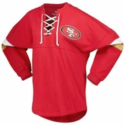 Fanatics Branded Women's Scarlet San Francisco 49ers Lace-Up V-Neck Long Sleeve T-Shirt 8 Fanatics Branded Women's Scarlet San Francisco 49ers Lace-Up V-Neck Long Sleeve T-Shirt -Fanatics DSCO1152759147 2946 ALT2